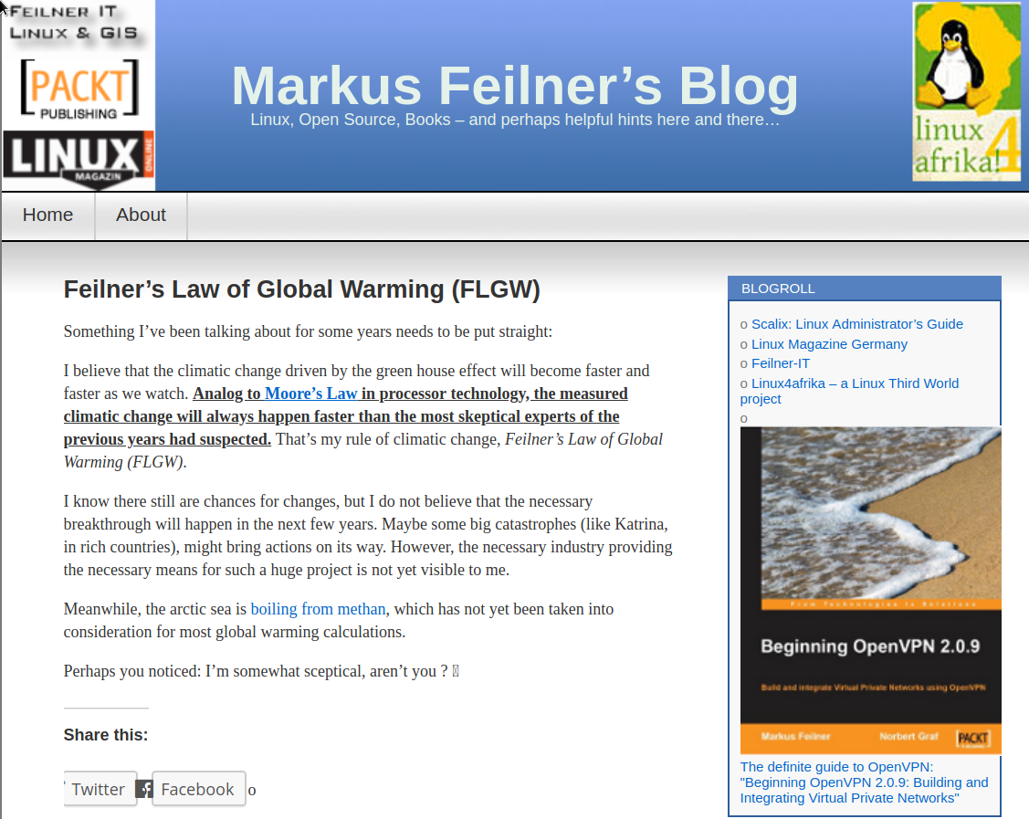 flogw flgw Feilner's law of global warming
